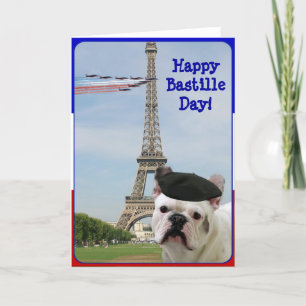 Happy Bastille Day Franse Bulldog wenskaart Kaart