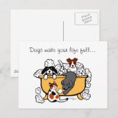 Happy Bath Time Black Labrador Cartoon Briefkaart (Voorkant / Achterkant)