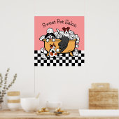 Happy Bath Time Black Labrador Pet Salon Poster (Keuken)
