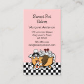 Happy Bath Time Chocolate Labrador Pet Salon Visitekaartje (Voorkant)