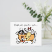 Happy Bath Time Yellow Labrador Cartoon Briefkaart (Staand voorkant)