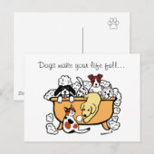 Happy Bath Time Yellow Labrador Cartoon Briefkaart (Voorkant / Achterkant)