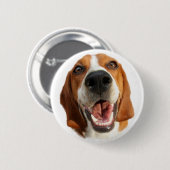 Happy Beagle Pinback Button (Voorkant /achterkant)