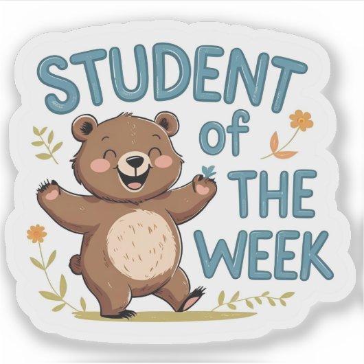 Happy Bear "Student of the Week" Reward Sticker  (Devant)