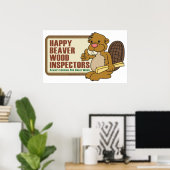 Happy Beaver Poster (Bureau à domicile)