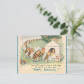  Happy Bee Birthday Feestdagenkaart (Staand voorkant)