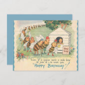  Happy Bee Birthday Feestdagenkaart (Voorkant / Achterkant)