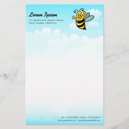 Happy Bee Briefpapier (Voorkant)
