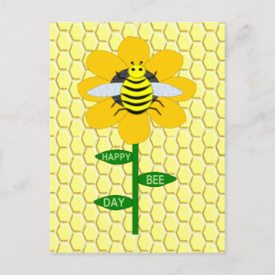 Happy bee Day Birthday Bumblebee Briefkaart