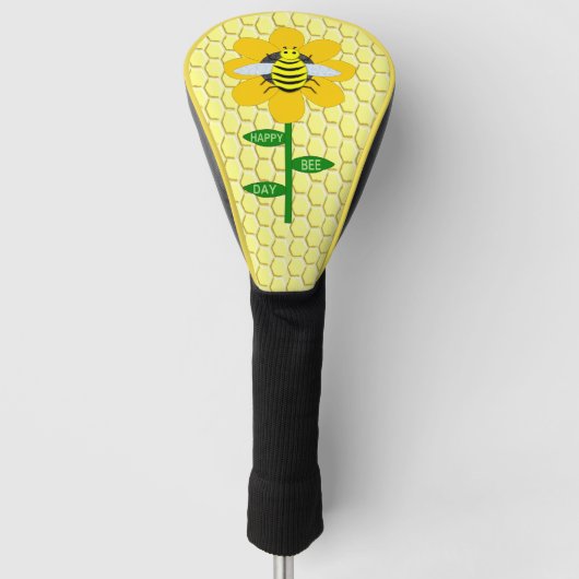 Happy bee Day Birthday Bumblebee Golfheadcover (Voorkant)