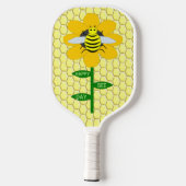 Happy bee Day Birthday Bumblebee Pickleball Paddle (Achterkant)