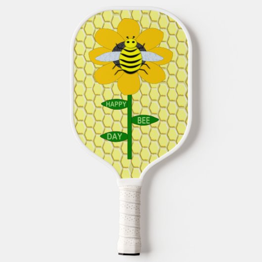 Happy bee Day Birthday Bumblebee Pickleball Paddle (Achterkant)