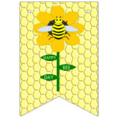 Happy bee Day Birthday Bumblebee Vlaggetjes (Eerste vlag)