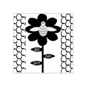 Happy bee Day Boy Blue Birthday Bumblebee Rubberstempel (Afrduk)