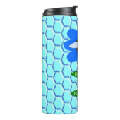 Happy bee Day Boy Blue Birthday Bumblebee Thermosbeker (Gedraaid links)