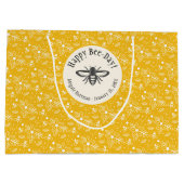 Happy Bee-Day Honey Bee Yellow Groot Cadeauzakje (Achterkant)