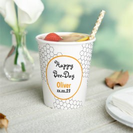 Happy bee Day Honeycomb Paper Cups Papieren Bekers
