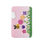 Happy Bee Flower Garden Badmat (Voorkant Verticaal)