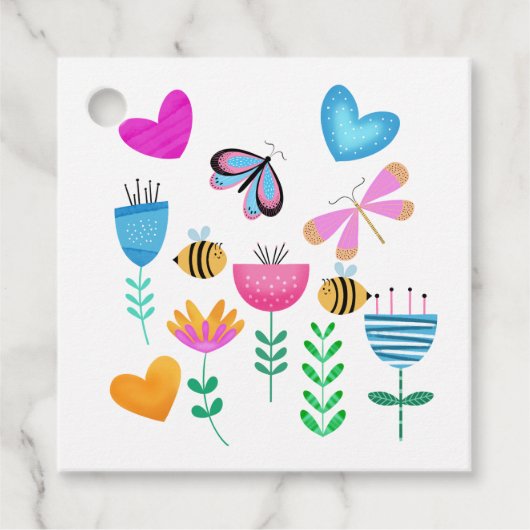 Happy Bee Garden Bedankjes Labels (Voorkant)