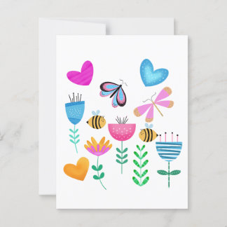Happy Bee Garden Briefkaart