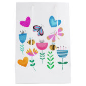 Happy Bee Garden Medium Cadeauzakje (Achterkant)