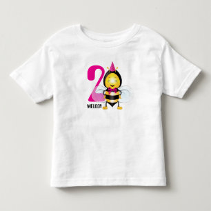 Happy Bee Girl T-Shirt voor meisjesverjaardag