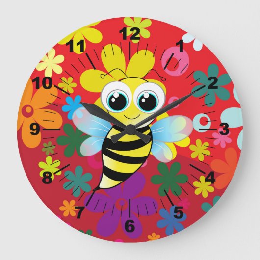 Happy bee grote klok (Voorkant)