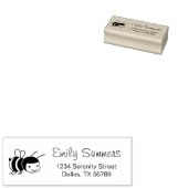 Happy bee Return-adres Rubberstempel (Gestempeld)