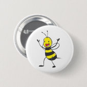 Happy Bee Ronde Button 5,7 Cm (Voorkant /achterkant)
