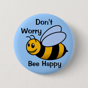 Happy Bee Ronde Button 5,7 Cm