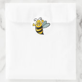 Happy Bee Ronde Sticker (Tas)