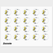 Happy Bee Ronde Sticker (Vel)