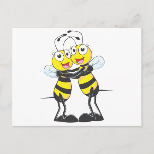 Happy Bee Sisters Briefkaart