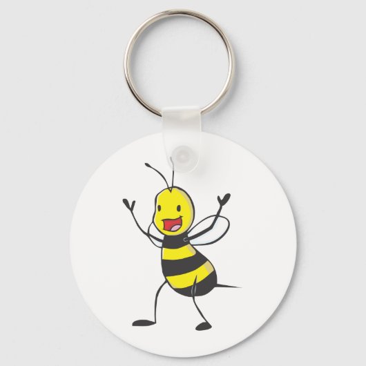 Happy Bee Sleutelhanger (Voorkant)