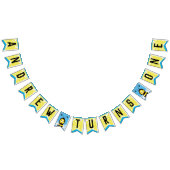 Happy Bee Theme Anniversaire Drapeaux de Bunting (Tout)