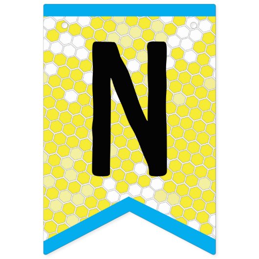 Happy Bee Theme Anniversaire Drapeaux de Bunting (Deuxième drapeau)