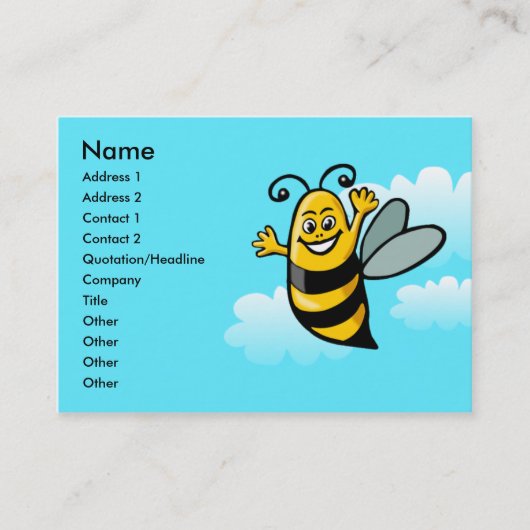 Happy Bee Visitekaartje (Voorkant)