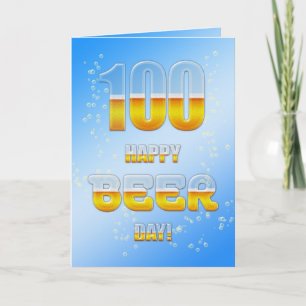 Happy Beer dag 100th verjaardagskaart Kaart
