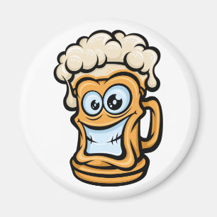 Happy Beer Mok, grappige illustratie Magneet
