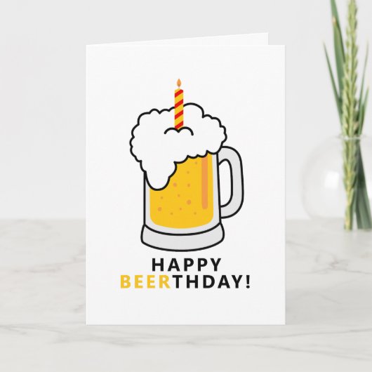 Happy Beerthday Kaart (Voorkant)