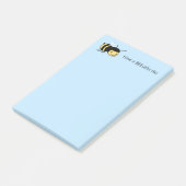 Happy BeeUtiful (Mooi) Dag Blauw Post-it® Notes (Schuin)