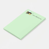 Happy BeeUtiful (Mooi) Dag Groen Post-it® Notes (Schuin)