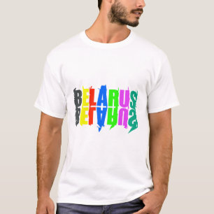 Happy Belarus Colorful Letters T-shirt