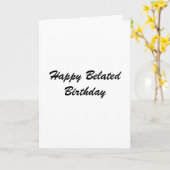 Happy Belated Birthday Kaart (Gele Bloem)