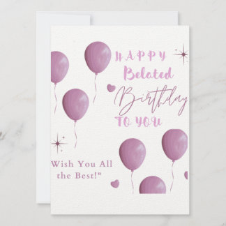 HAPPY Belated Birthday VOOR U Aankondiging