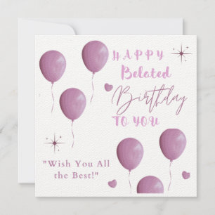 HAPPY Belated Birthday VOOR U Aankondiging