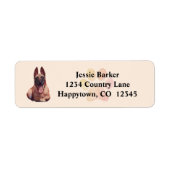 Happy Belgium Malinois Return Address Label (Voorkant)
