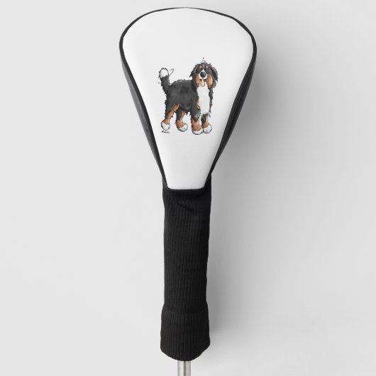 Happy Bernese Mountain Dog - Comic - Dogs - Cartoo Golfheadcover (Voorkant)