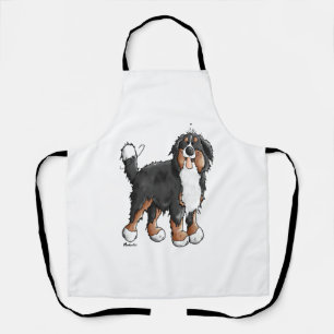 Happy Bernese Mountain Dog - Comic - Dogs - Cartoo Schort