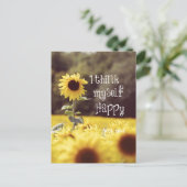 Happy Bible Verse met zonnebloemen Briefkaart (Staand voorkant)
